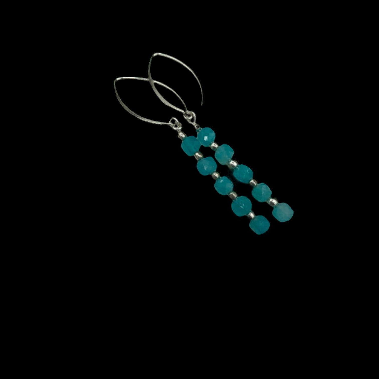 Sterling Silver Faceted Brazilian Amazonite Earrings