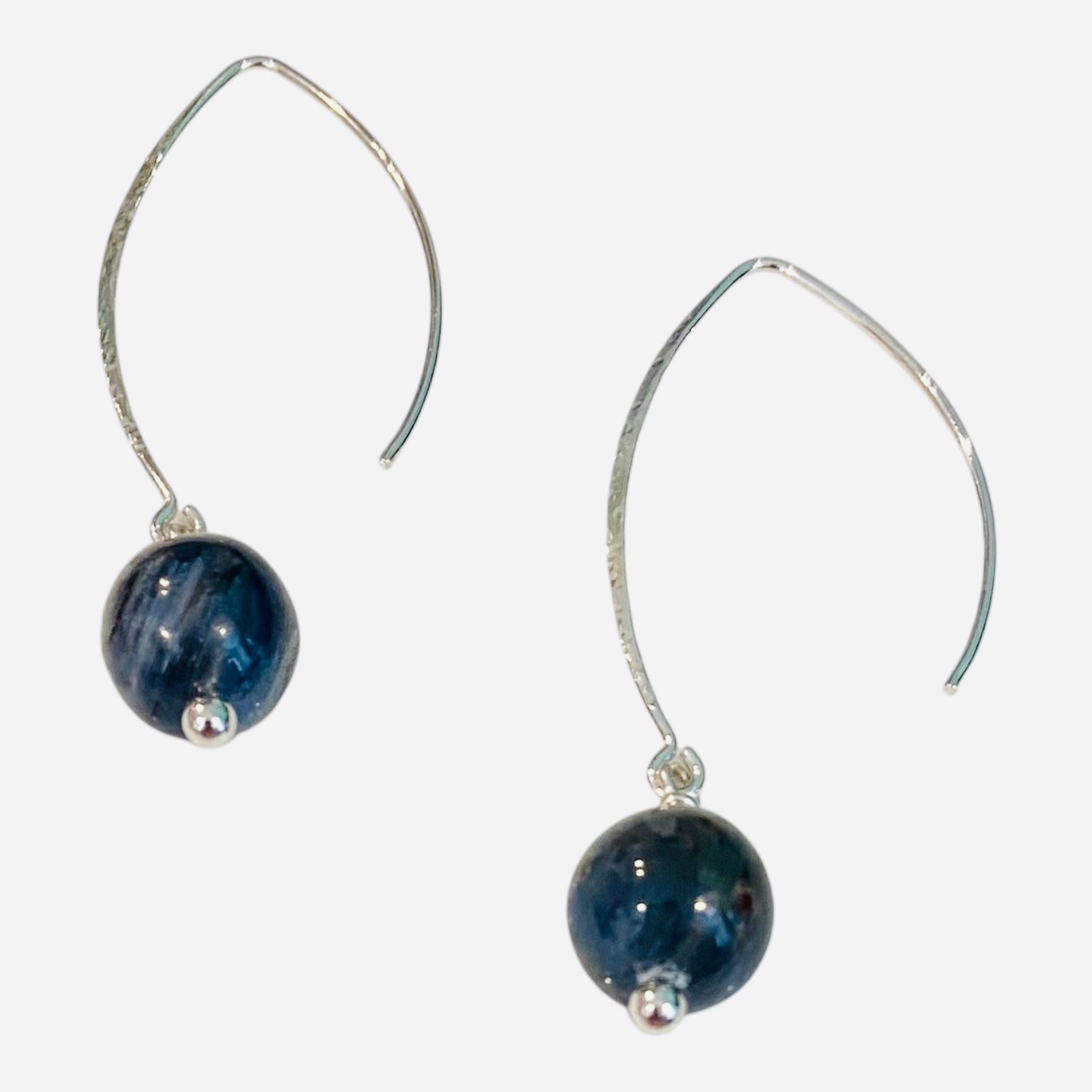 Classic Blue Kyanite Earrings, Sterling Silver