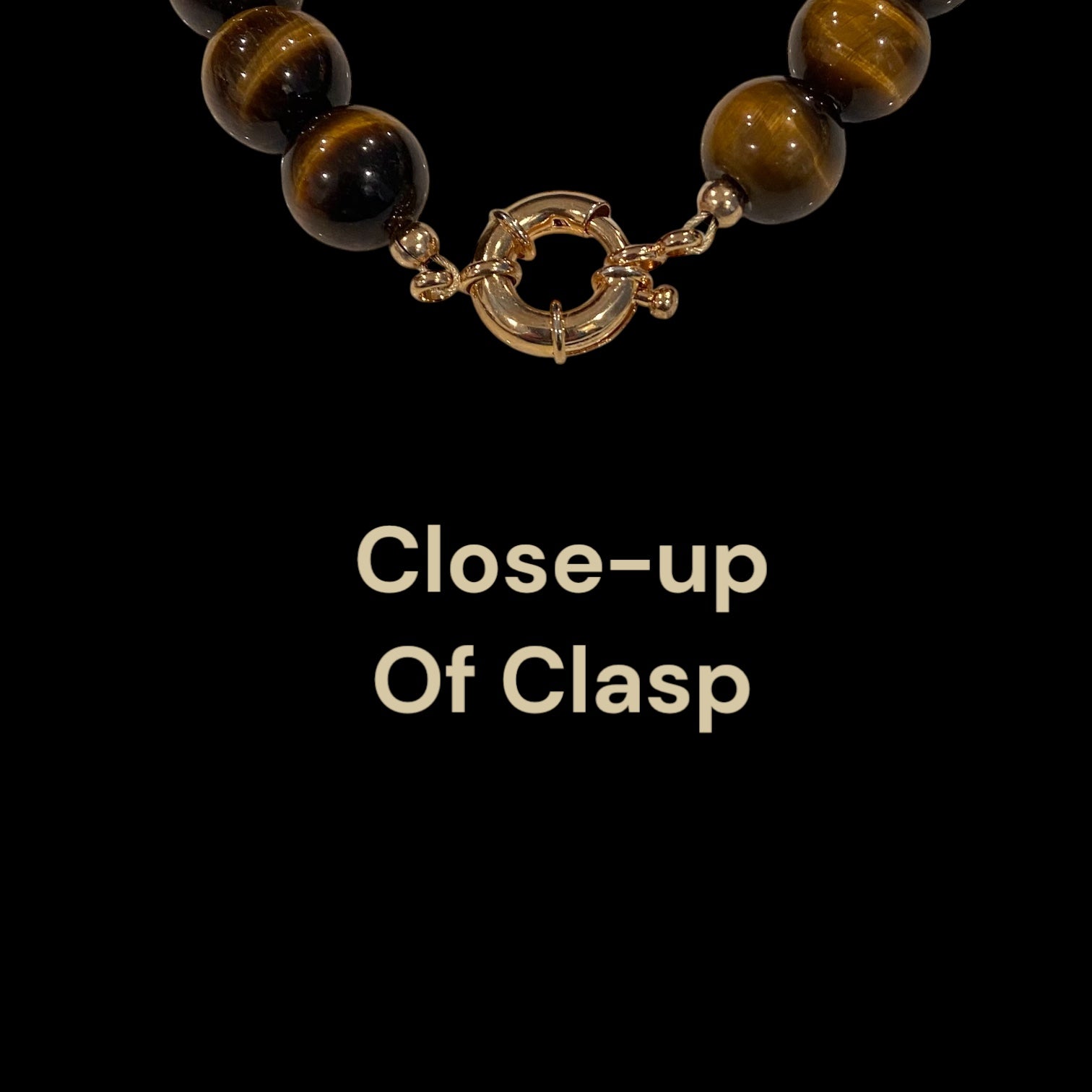 Tigers Eye Mastery: Men's Tigers Eye Bracelet in 18K Gold Filled