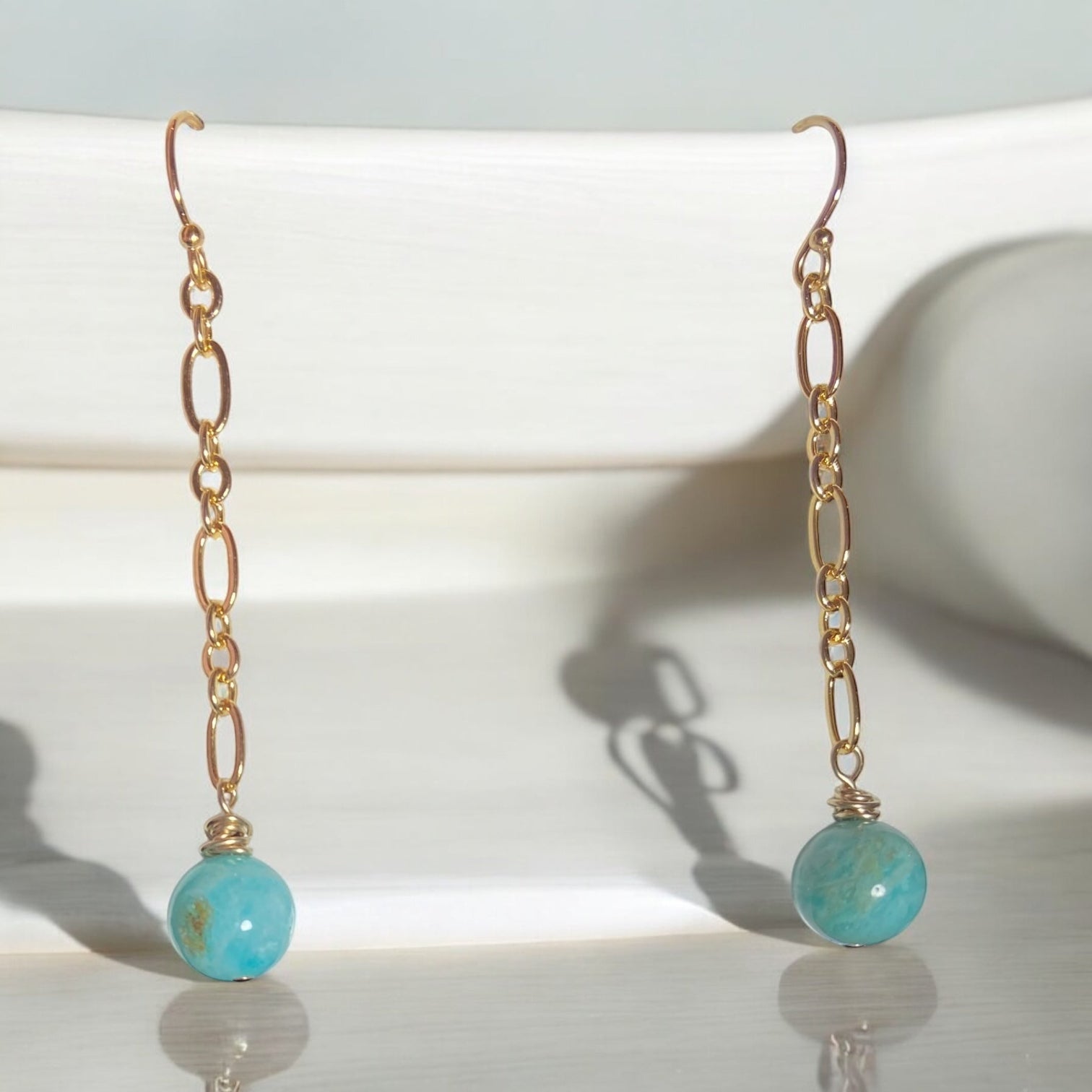 amazonite drop earrings