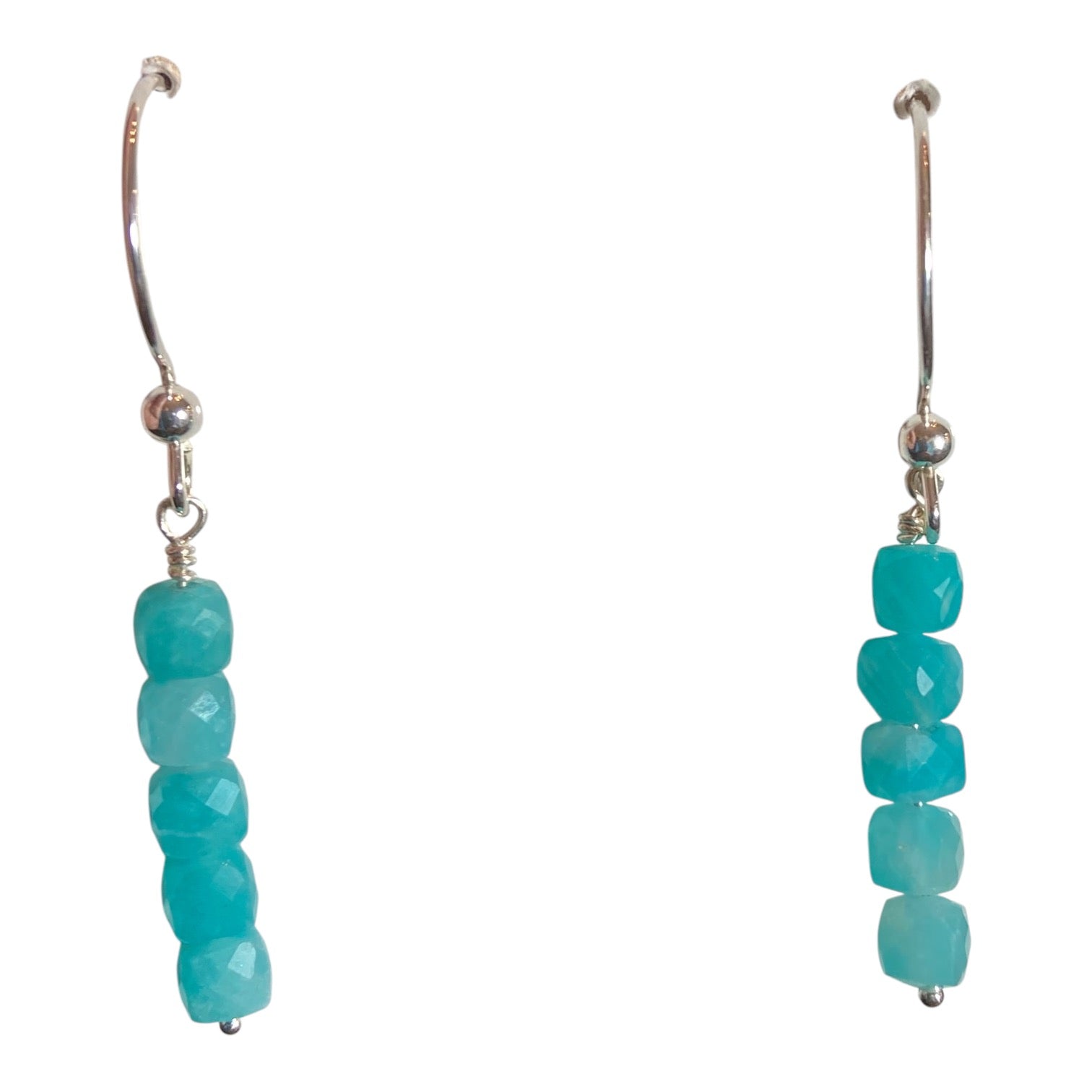 Amazonite Drop Sterling Silver Earrings