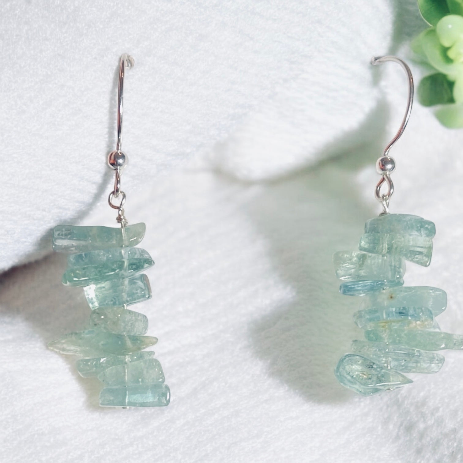 Sea Mist: Aquamarine Gemstone Earrings with Sterling Silver Earwires