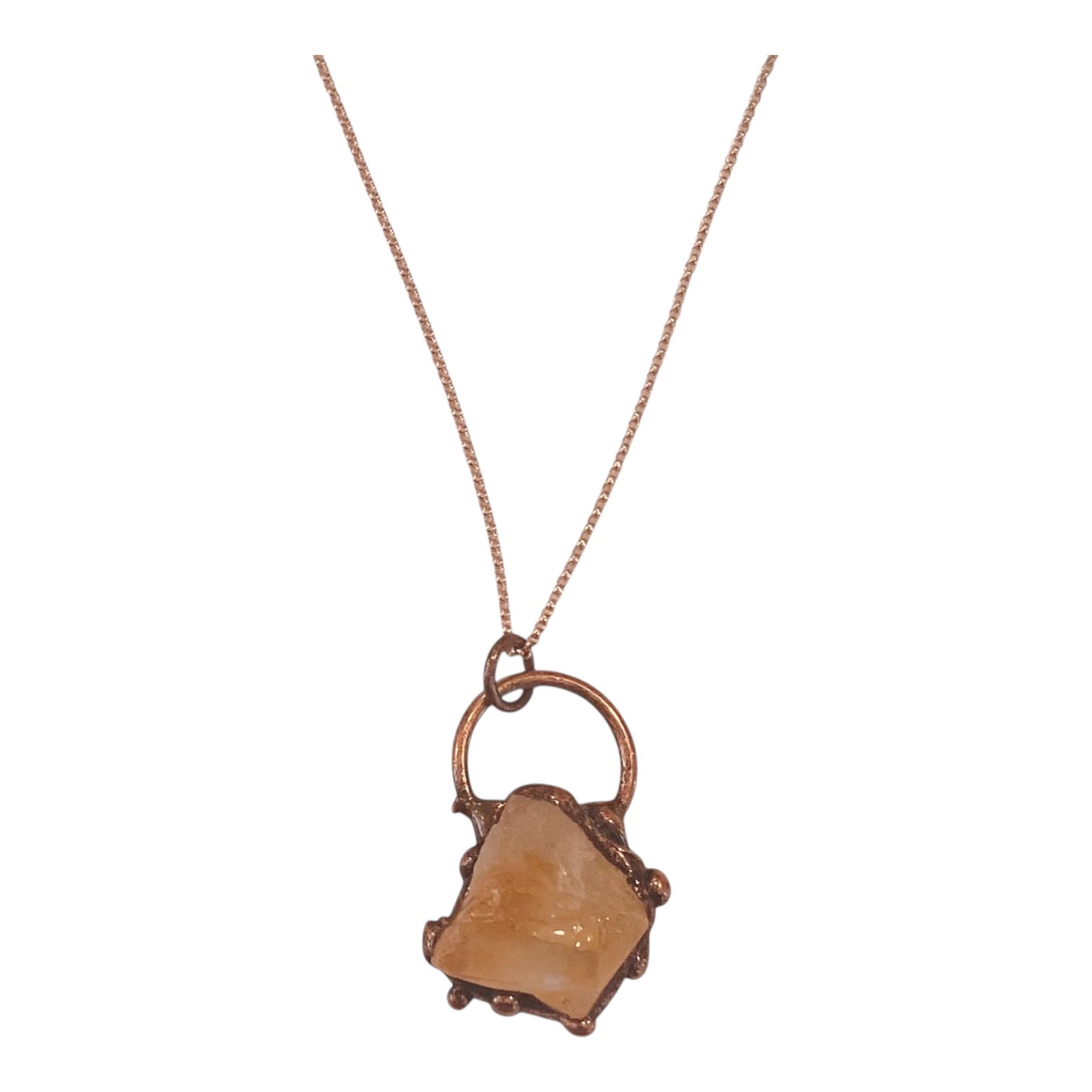 citrine copper pendant rgf chain