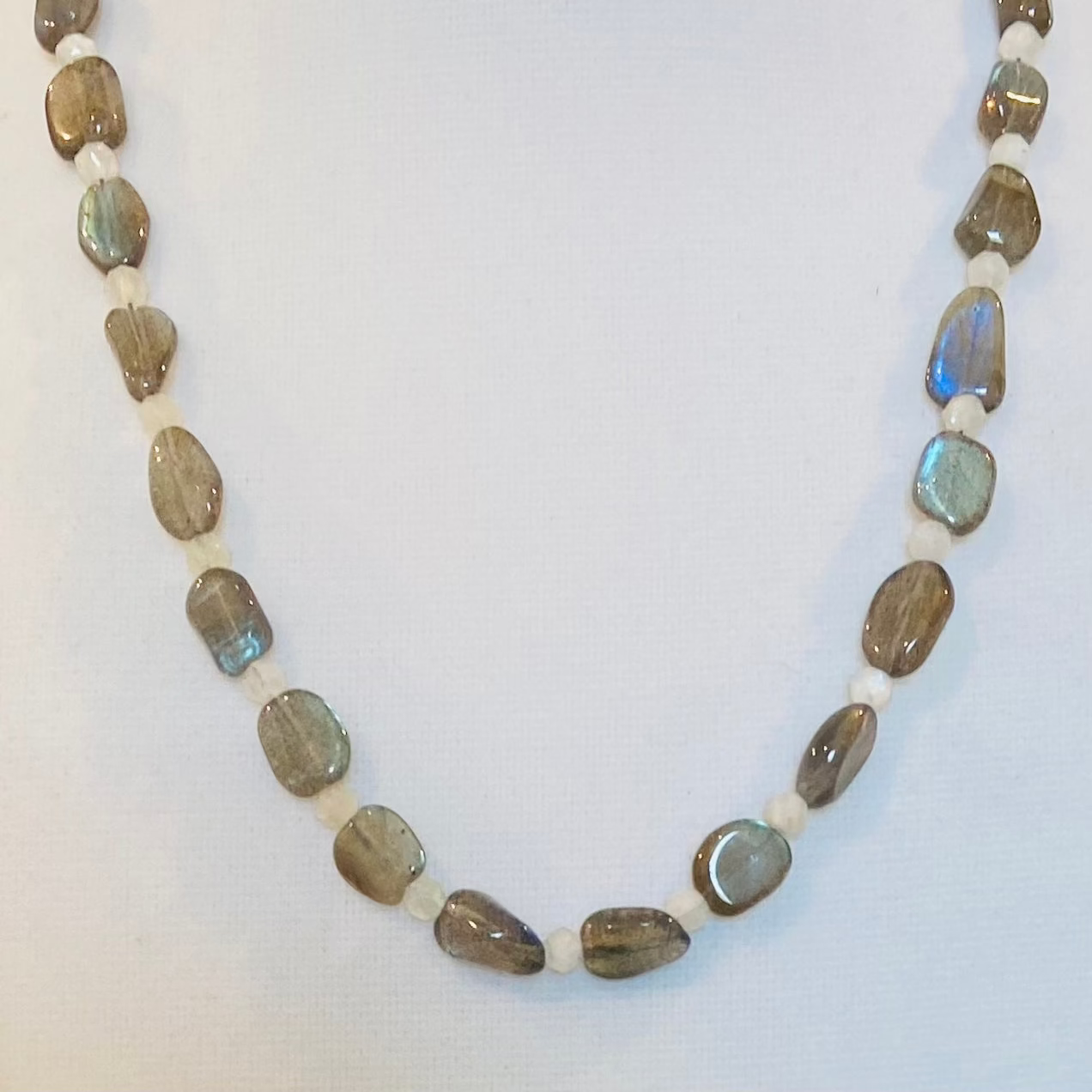 laboradite and moonstone necklace