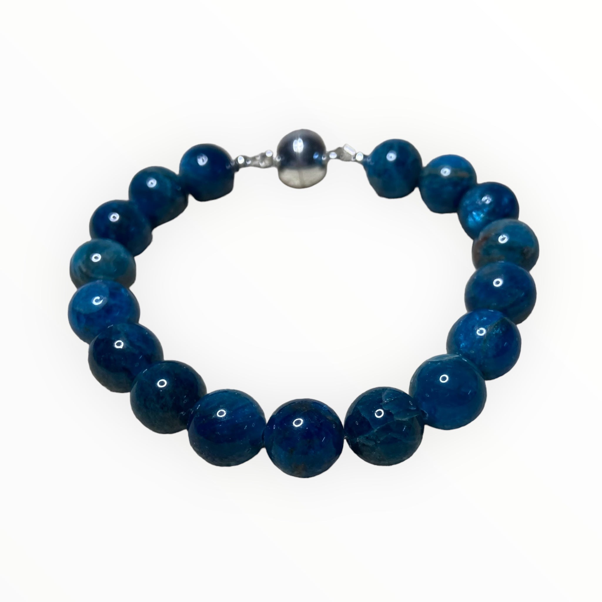 men's blue apatite magnetic bracelet